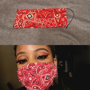 HAND-SEWN FACE MASK W/ FILTER POCKET